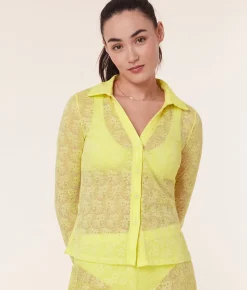 The Suva Top - Floral Lace - Limeade