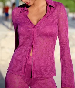 The Suva Top - Floral Lace - Aurora