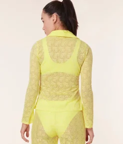 The Suva Top - Floral Lace - Limeade