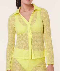 The Suva Top - Floral Lace - Limeade