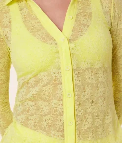The Suva Top - Floral Lace - Limeade