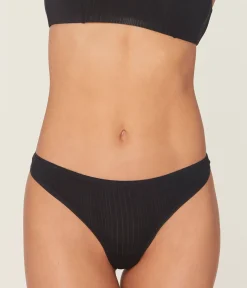 The Thong Panty - Cloud - Black
