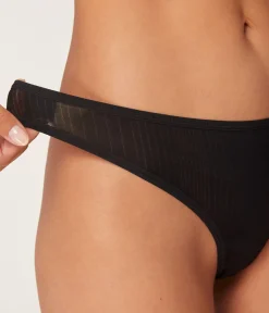 The Thong Panty - Cloud - Black