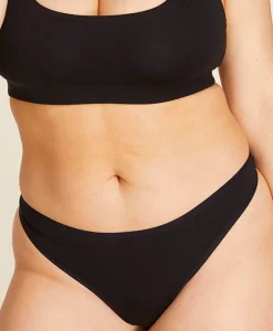The Thong Panty - Rayon - Black