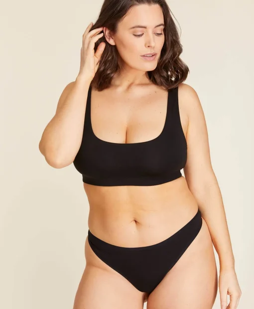 The Thong Panty - Rayon - Black