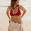 The Valencia Bikini Top - Flat - Cherry Red