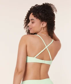 The Valencia Bikini Top - Eco Nylon - Pistachio