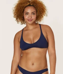 The Valencia Bikini Top - Flat - Navy