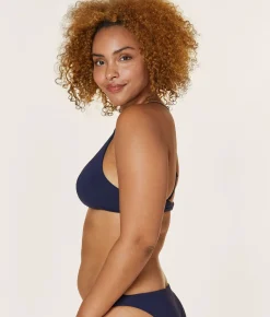 The Valencia Bikini Top - Flat - Navy