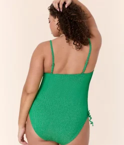 The Waikiki One Piece - Glitter Stripe - Emerald - Classic