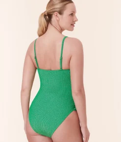 The Waikiki One Piece - Glitter Stripe - Emerald - Classic
