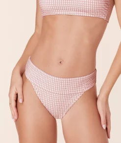 The Wide Band Cheeky Bikini Bottom - Houndstooth - Koi