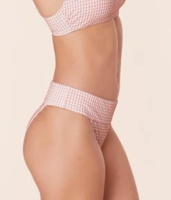 The Wide Band Cheeky Bikini Bottom - Houndstooth - Koi