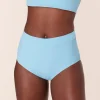 The Wide Band High Waist Bikini Bottom - Eco Nylon - Hydrangea