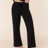 The Wide Leg Pant - Wide Rib - Black