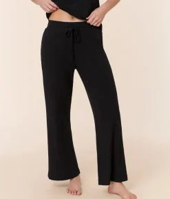 The Wide Leg Pant - Wide Rib - Black