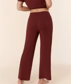 The Wide Leg Pant - Wide Rib - Mahogany