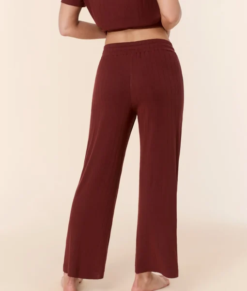The Wide Leg Pant - Wide Rib - Mahogany