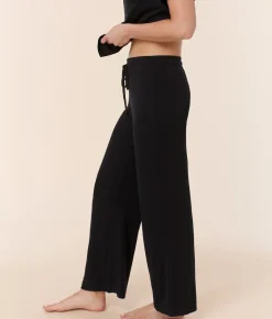 The Wide Leg Pant - Wide Rib - Black