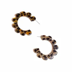 Tortoise Flower Outline Hoops - Sunshine Tienda